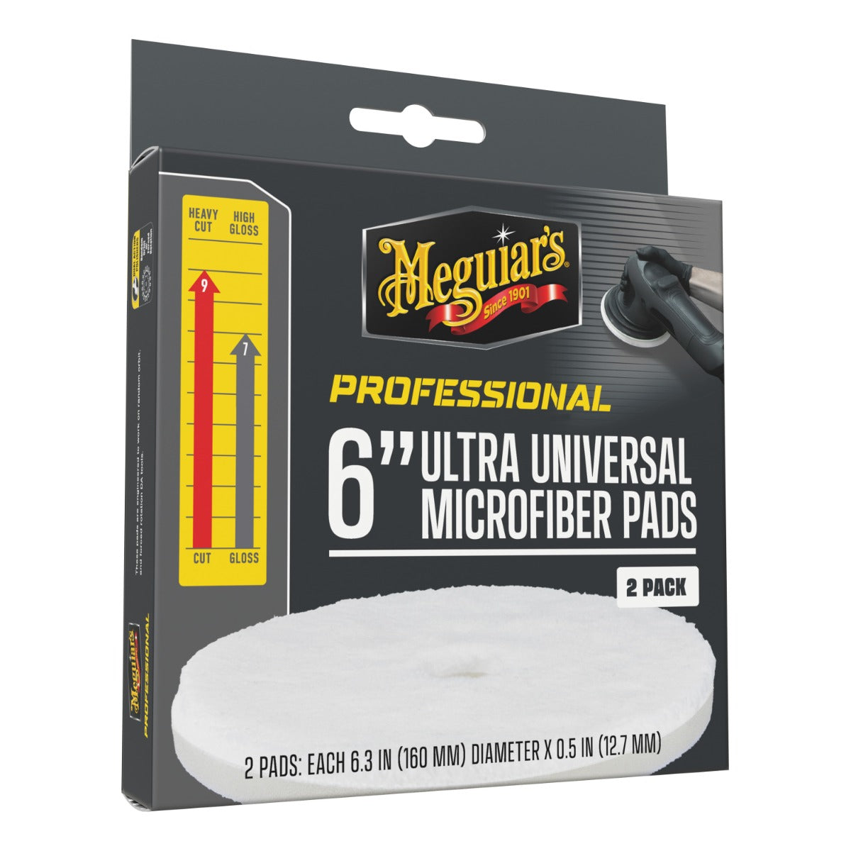 MEGUIAR'S PROFESSIONAL 6" MICROFIBER PAD - Pack 2ud