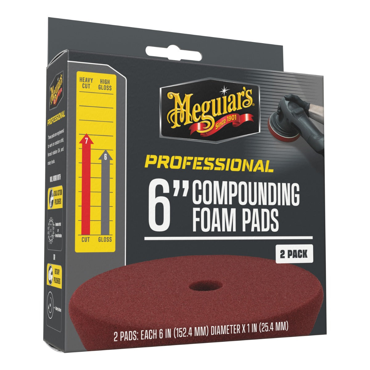 MEGUIAR'S PROFESSIONAL 6" PAD DE CORTE - Pack 2ud