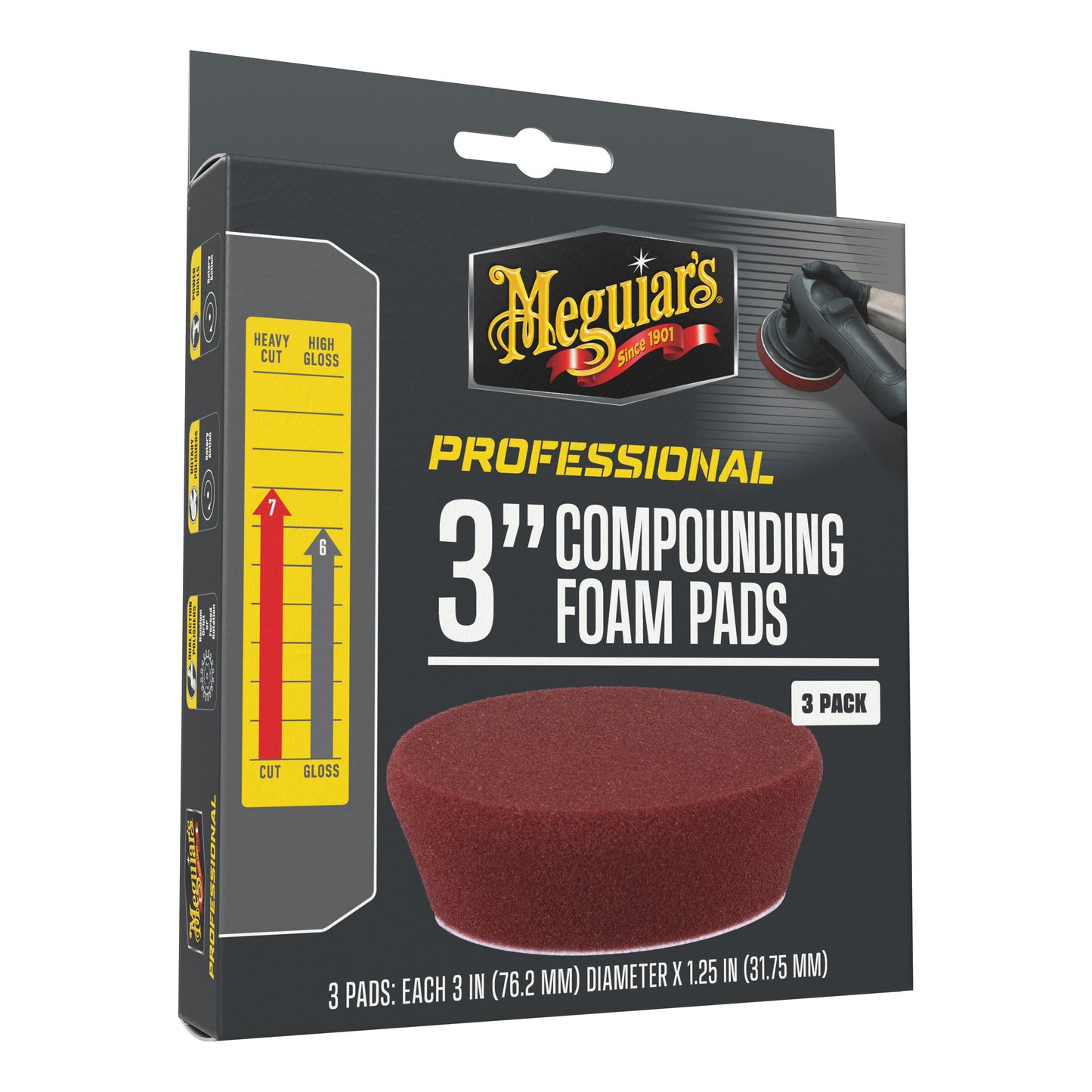 MEGUIAR'S PROFESSIONAL 3" PAD DE CORTE - Pack 3ud
