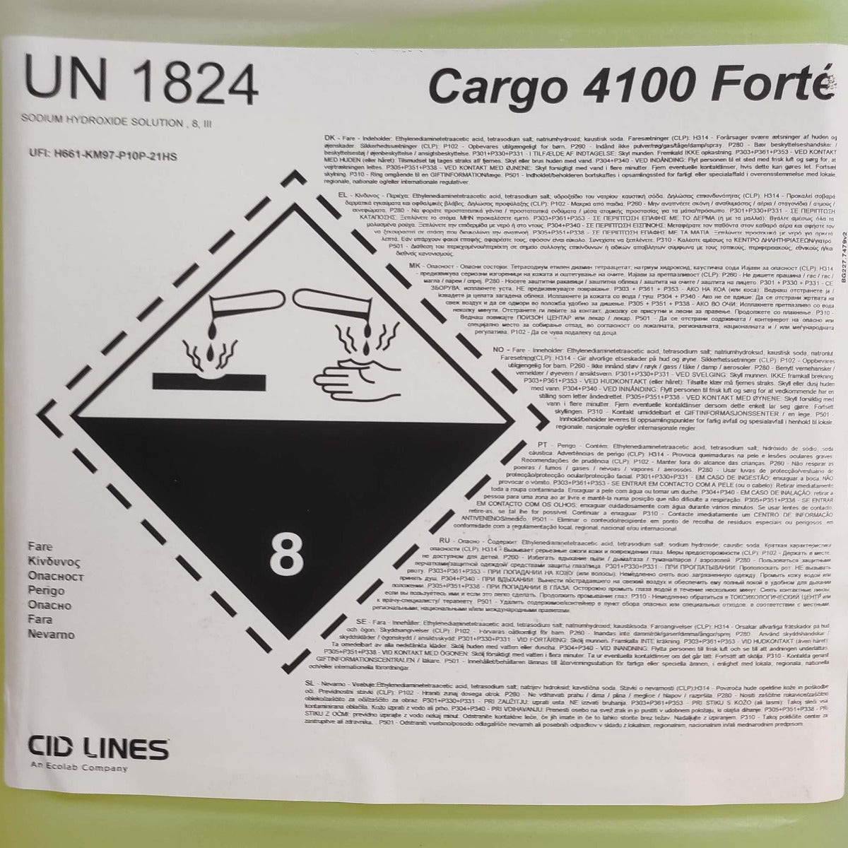 KENOTEK CARGO 4100 FORTÉ 20L - Lavado sin frotar
