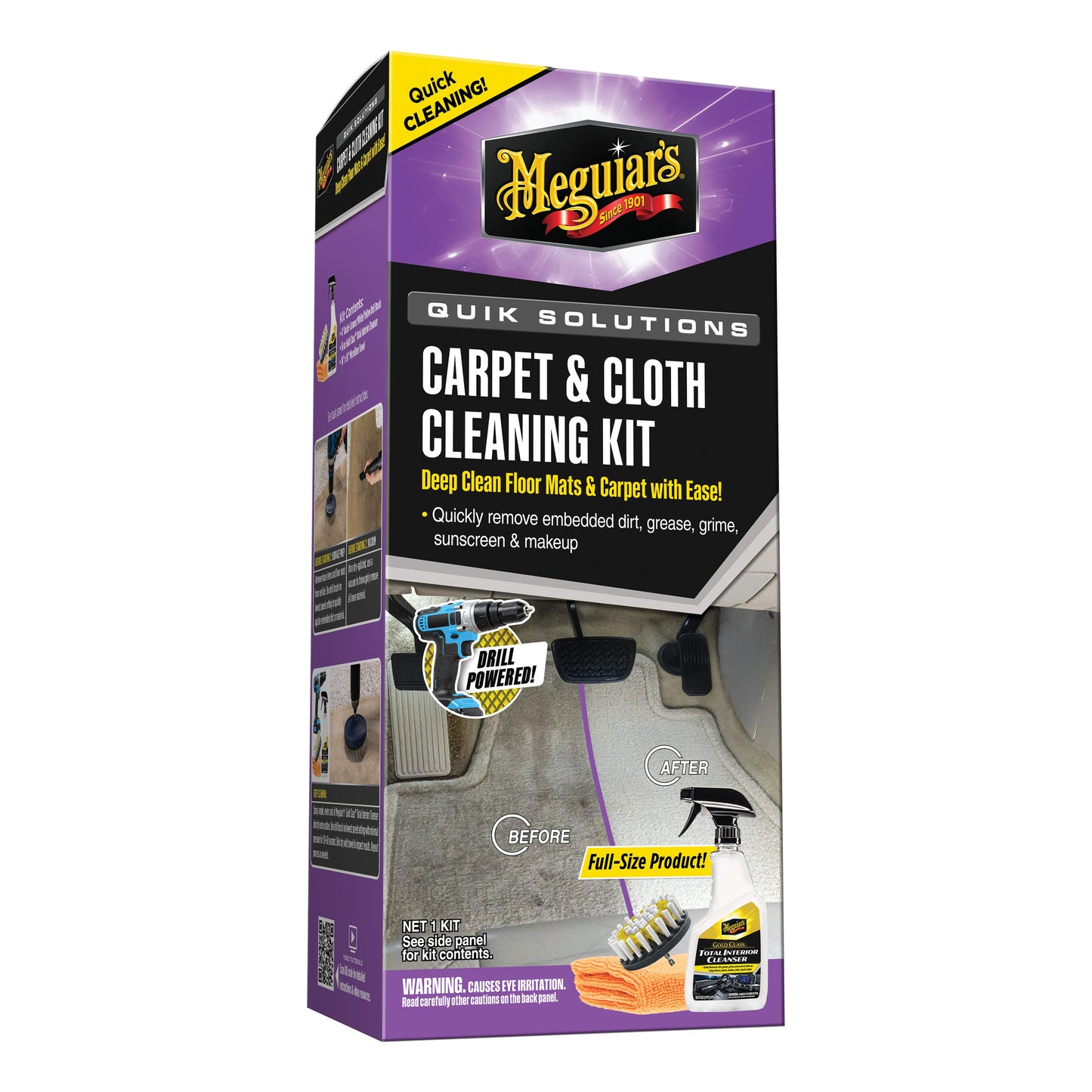 MEGUIAR'S CARPET & CLOTH KIT - Kit de limpeza de estofos