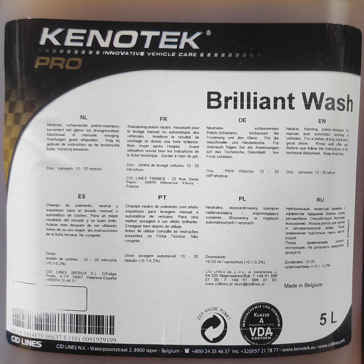 KENOTEK BRILLIANT WASH 5 L