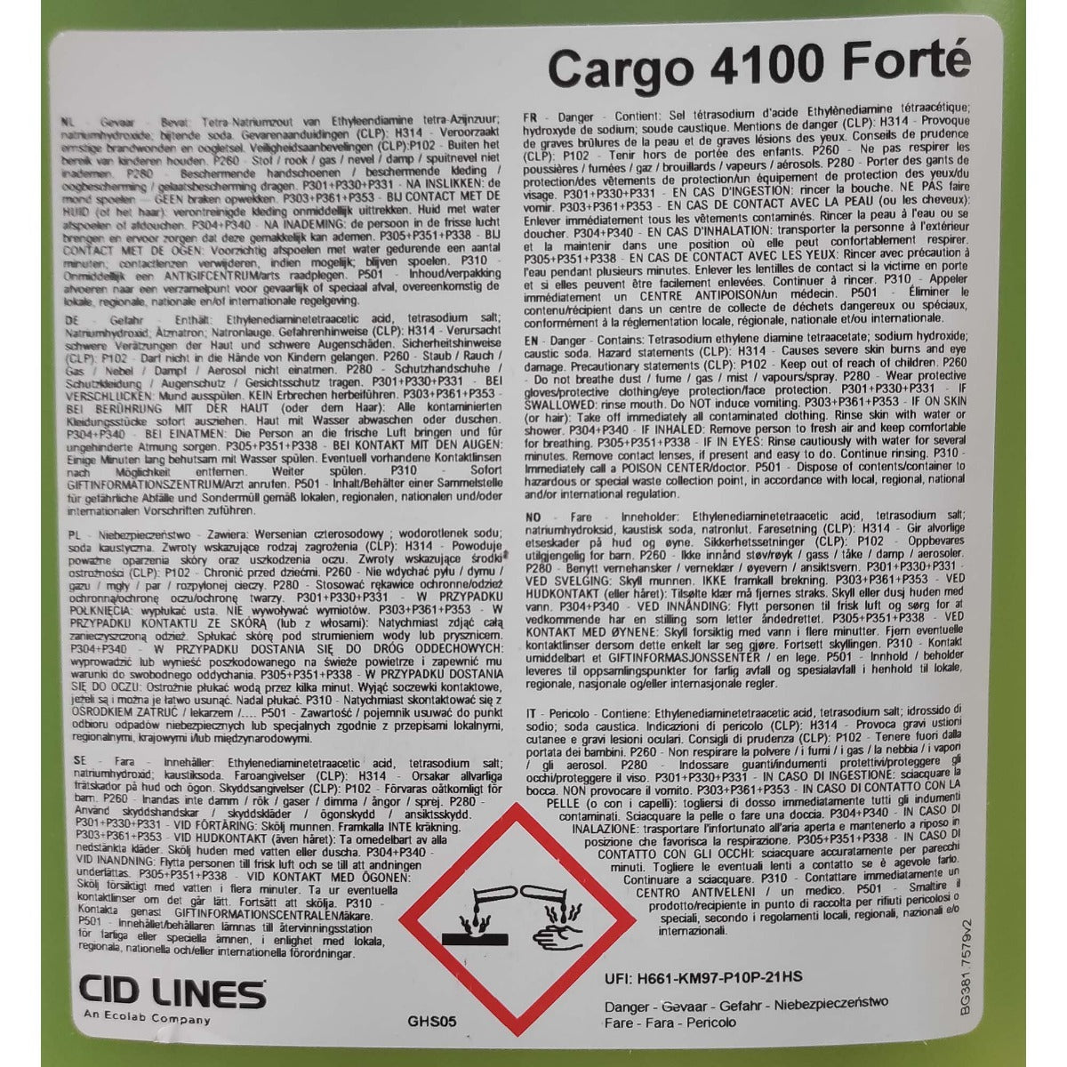 KENOTEK CARGO 4100 FORTÉ 5L - Lavado sin frotar