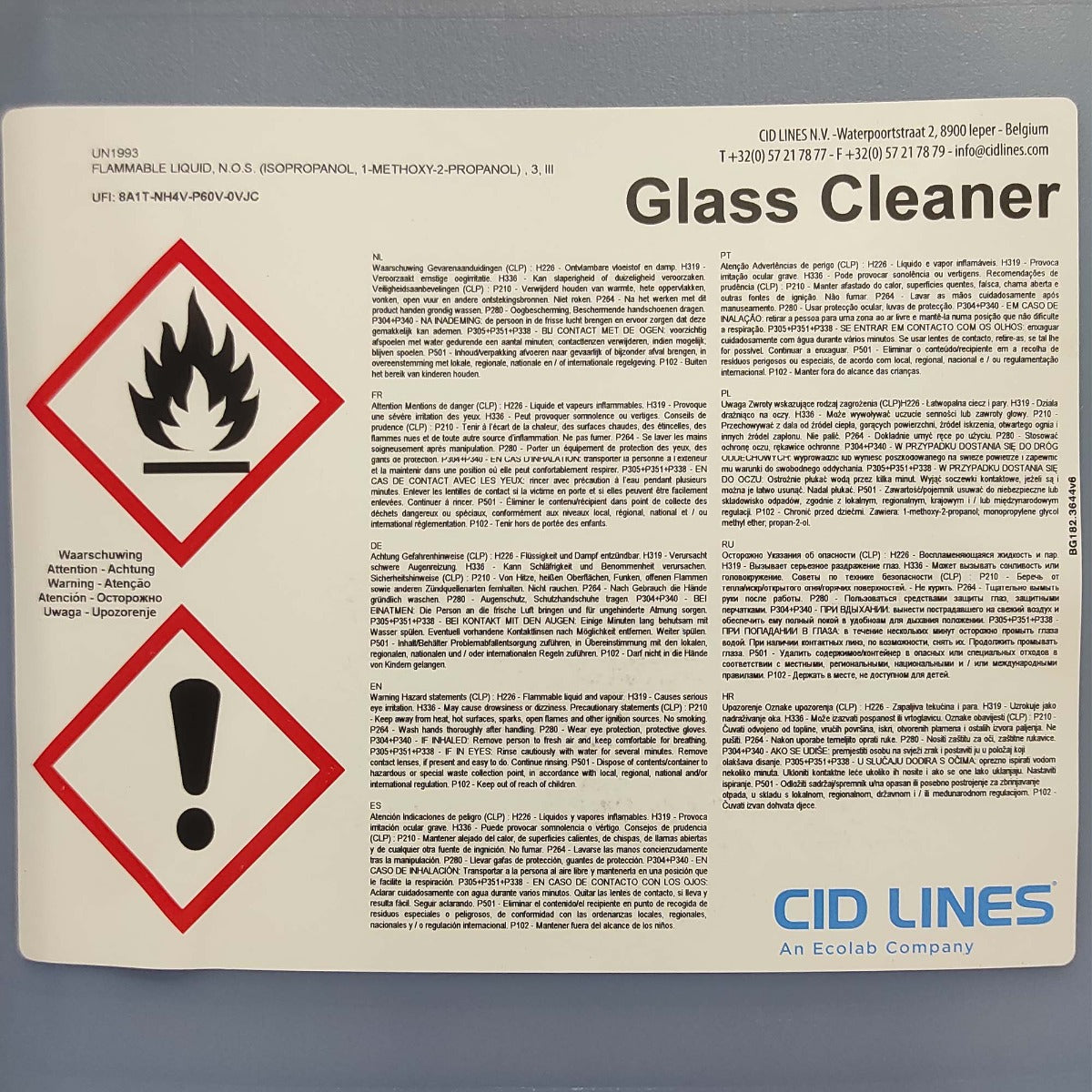 KENOTEK GLASS CLEANER 20 L
