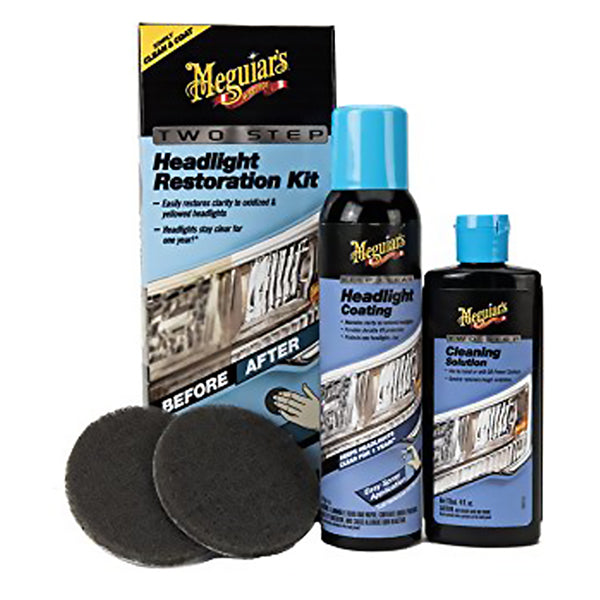 MEGUIAR'S KIT RESTAURACIÓN DE FAROS 2 PASOS